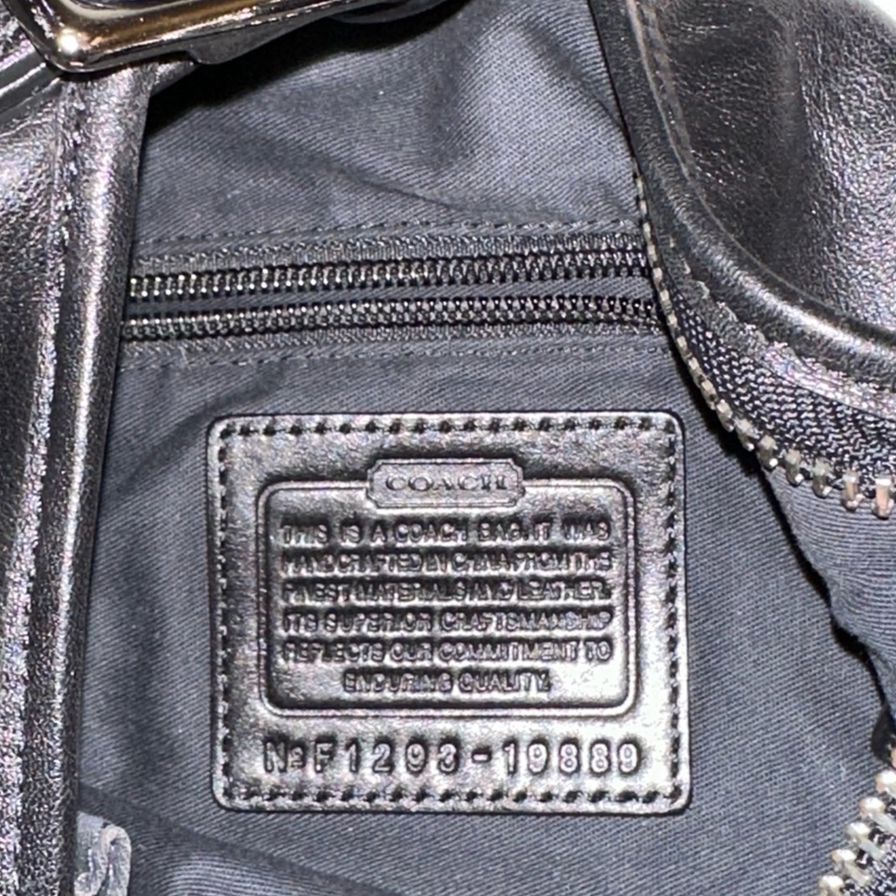 Coach Black Leather Bucket Shoulder Bag w/Tassel - Picture 7 of 7